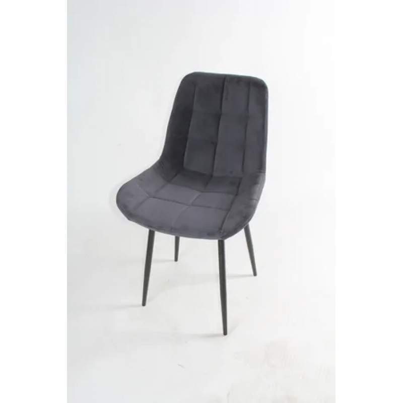 Стул МИС 7 Белен черный муар/ велутто 32 темно-серый