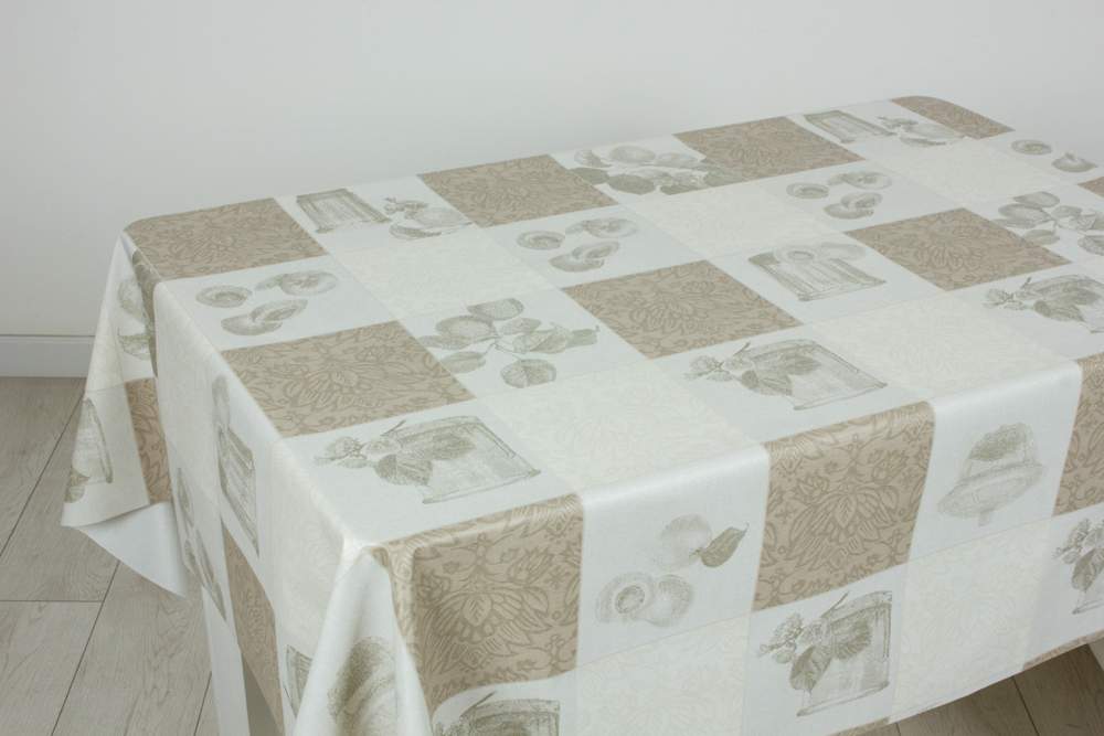 Клеенка ПВХ Алегра Персики 137см тканевая основа Dasch 16132