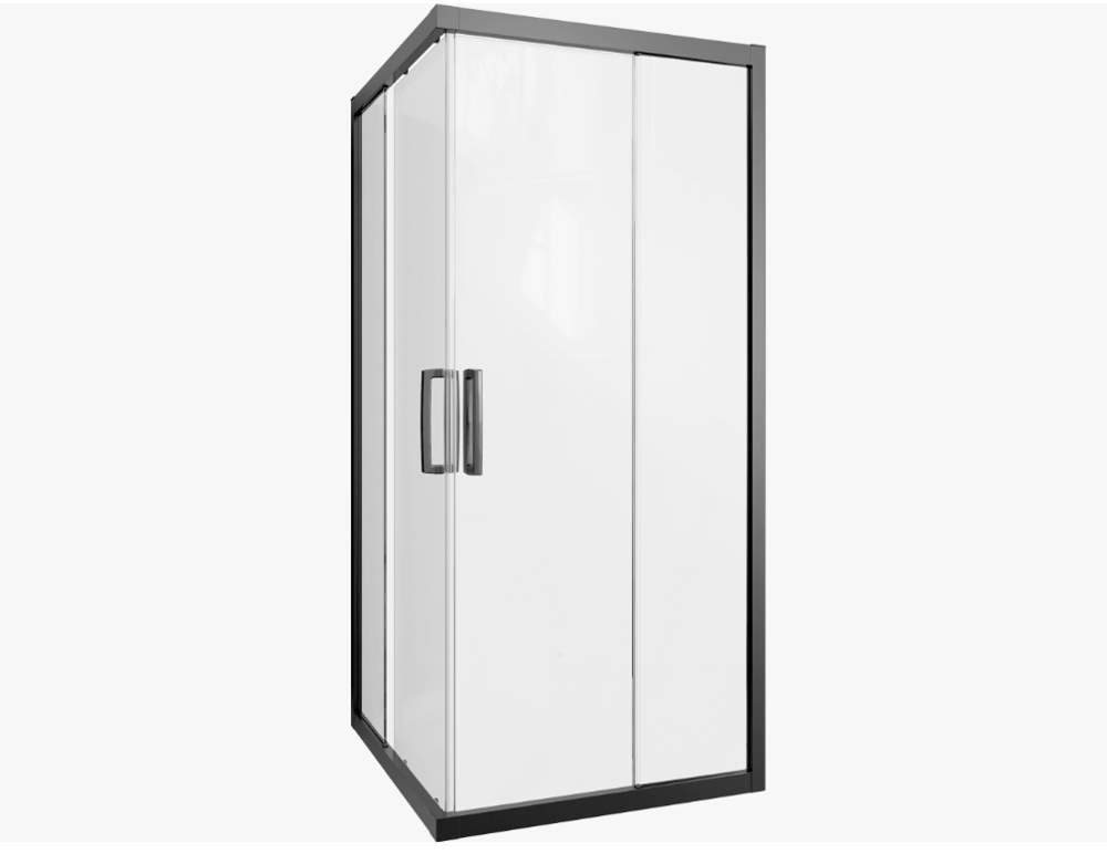 Душ.ограж. EG3G квадрат 90х90 профиль оружейная сталь, прозр. стекло