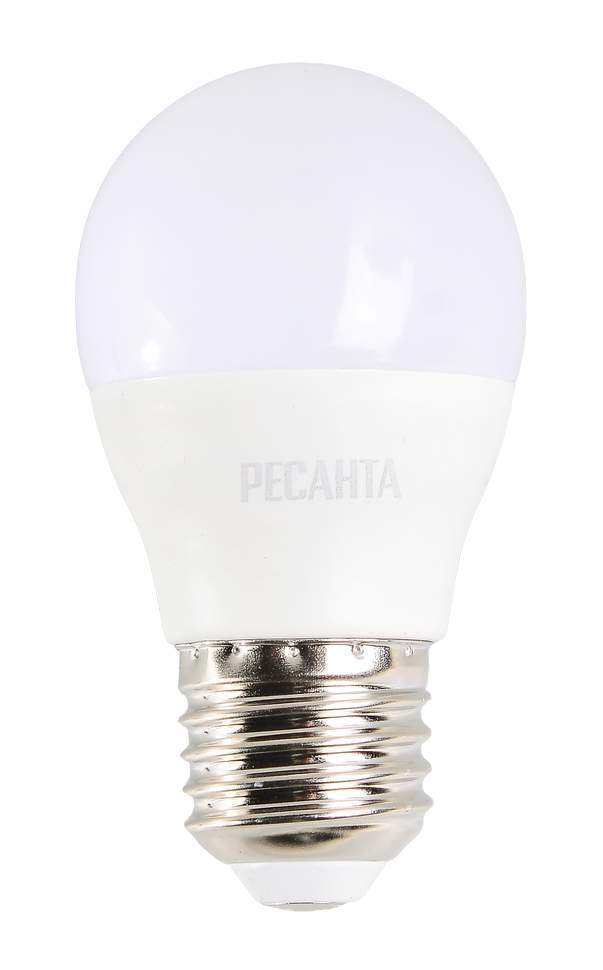 Лампа светодиод.LL-R-G45-7W-230-4K-E27 шар,7Вт,нейтр.Е27 Ресанта