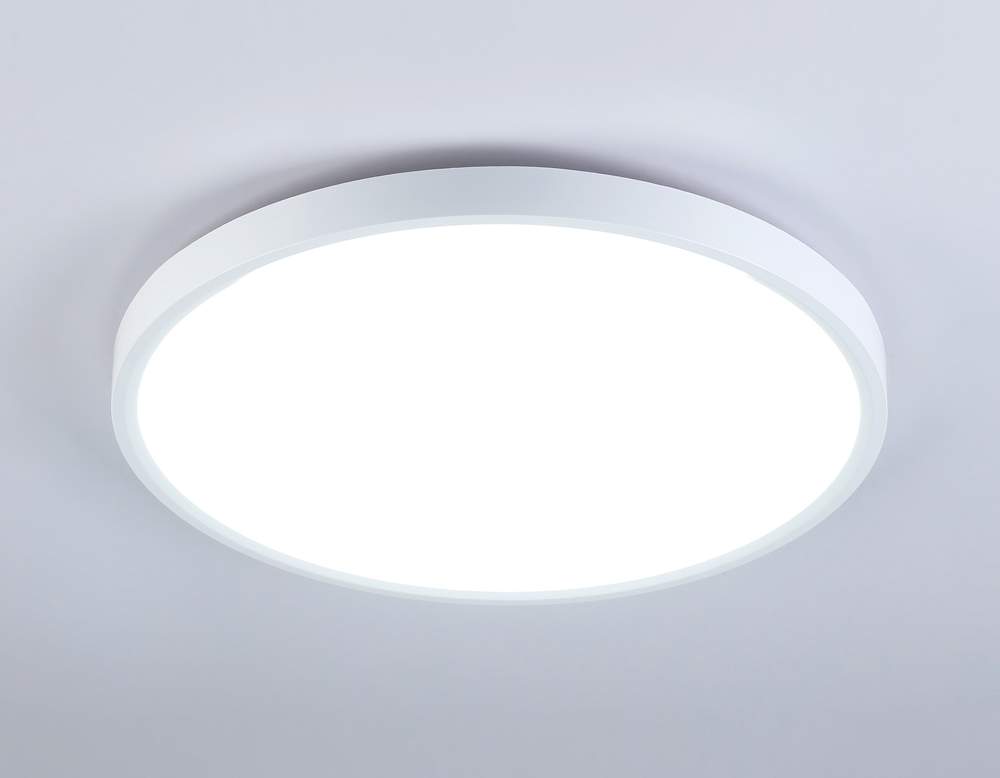 Св-к Ambrella FZ3001 WH белый IP44 24W+10W 6400+6400K D290*40 без ПДУ