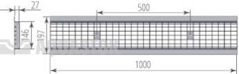 Решетка сварная оцинкованная ячеистая РСО Norma DN150 В125