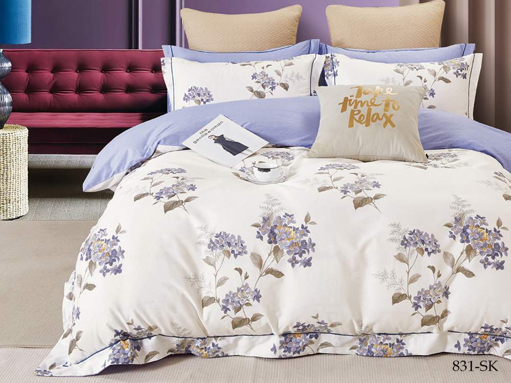 CLEO КПБ Satin de Luxe набивной 2сп ( 50*70*2) 100% хлопок 22/831-SK 