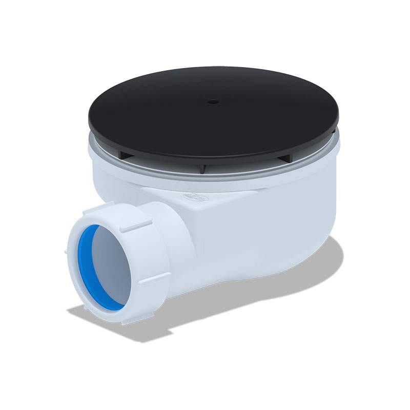 Сифон д/душ.поддона  d90ммх40 h59мм  крышка черная Е350BL