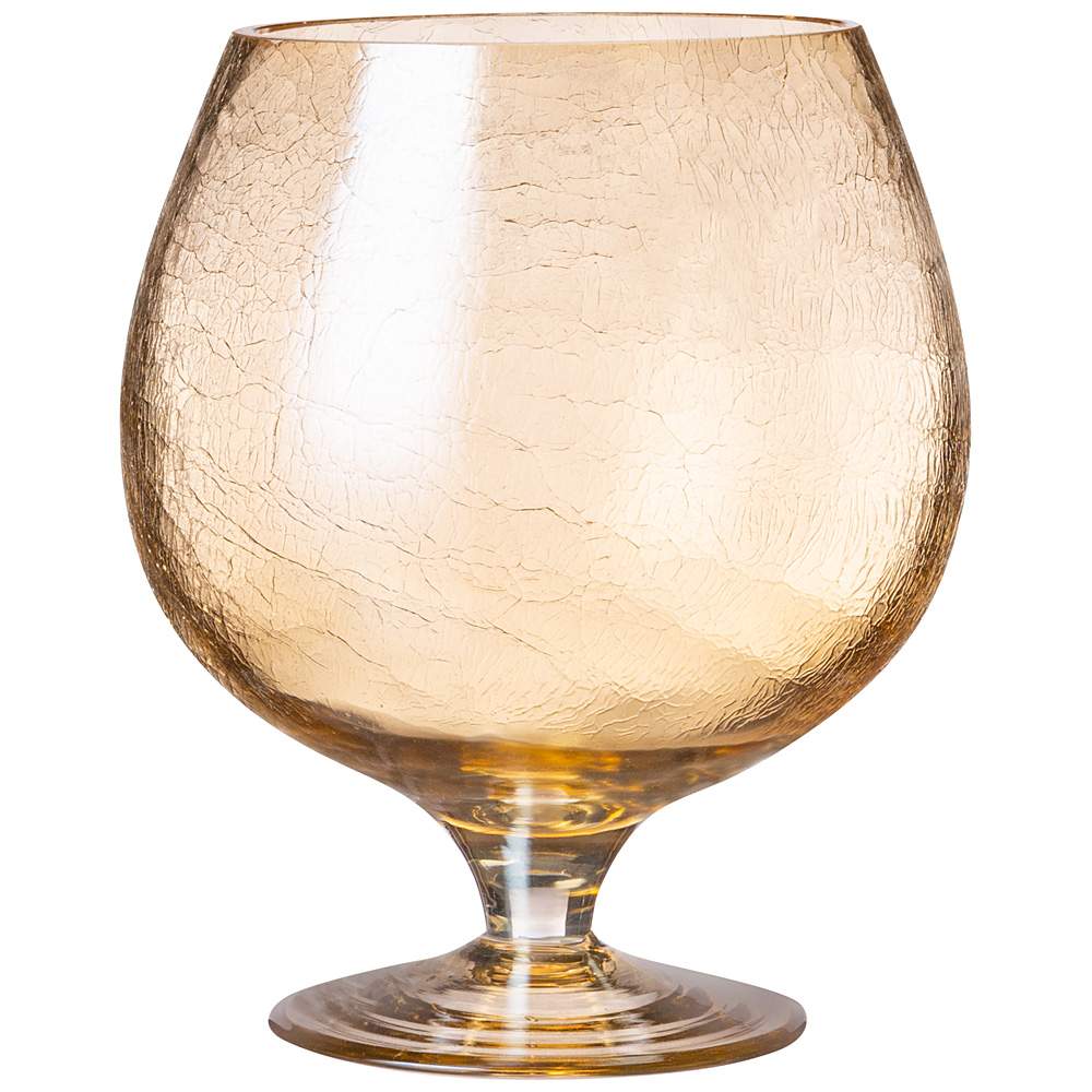 MUZA Ваза 380-644 Cracle Amber 2л на ножке