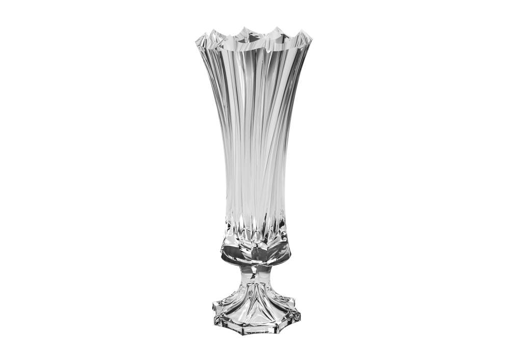 CRYSTAL BOHEMIA Ваза Bromelias 39см на ножке 85307/65955/390 БПХ807