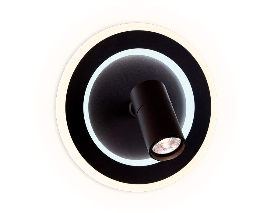 Св-к Бра MAYSUN FW264 SCF кофе/песок 12W+3W D230*120 настен.с выкл.поворот. LED 6400K