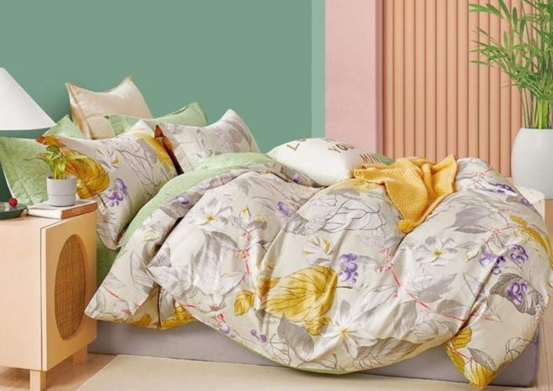 CLEO КПБ Satin de Luxe набивной 2сп ( 50*70*2) 100% хлопок 22/838-SK 