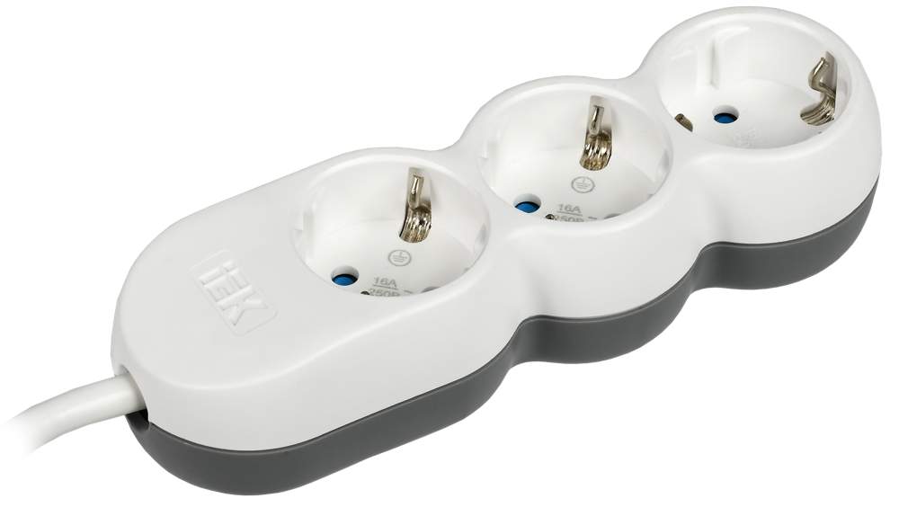 Удлинитель 3х5м с заземл.16А IP20 Uno У03 2P+PE 250B 3*1.5 IEK WYP53-16-03-05-Z 1383719