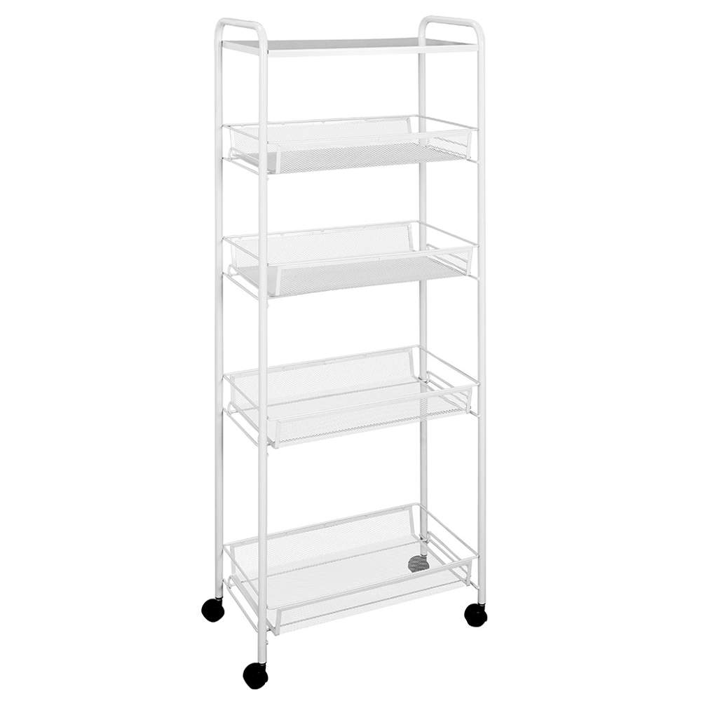 Полка/этаж. д/кухни,ван. Белый 4-х яр. 44х25 h119 Ладья-25КС столик на кол.  Э 443 Б  341514