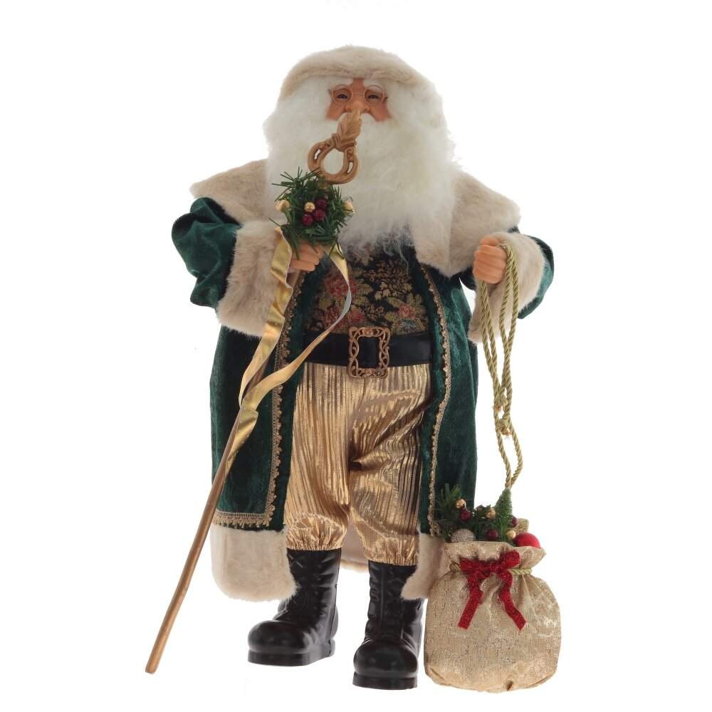 REMECO COLLECTION Дед Мороз 813764 изумруд/золото 37х27х62см