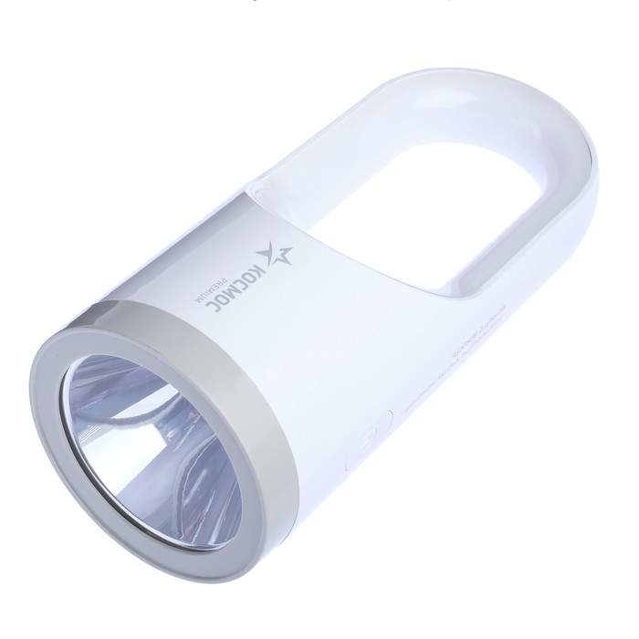 Фонарь аккум.Космос  5Вт LED 1W XPE LED+19Вт LED 3,7В 1800ьА.ч USB шнур KOSAccu9105W pearl  533314