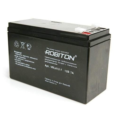Аккум. Robiton 12V 7.0Ah  VRLA12-7   10209