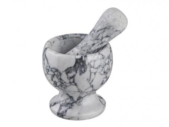 AGNESS Ступка 925-102 с пестиком мрамор 9х10см 