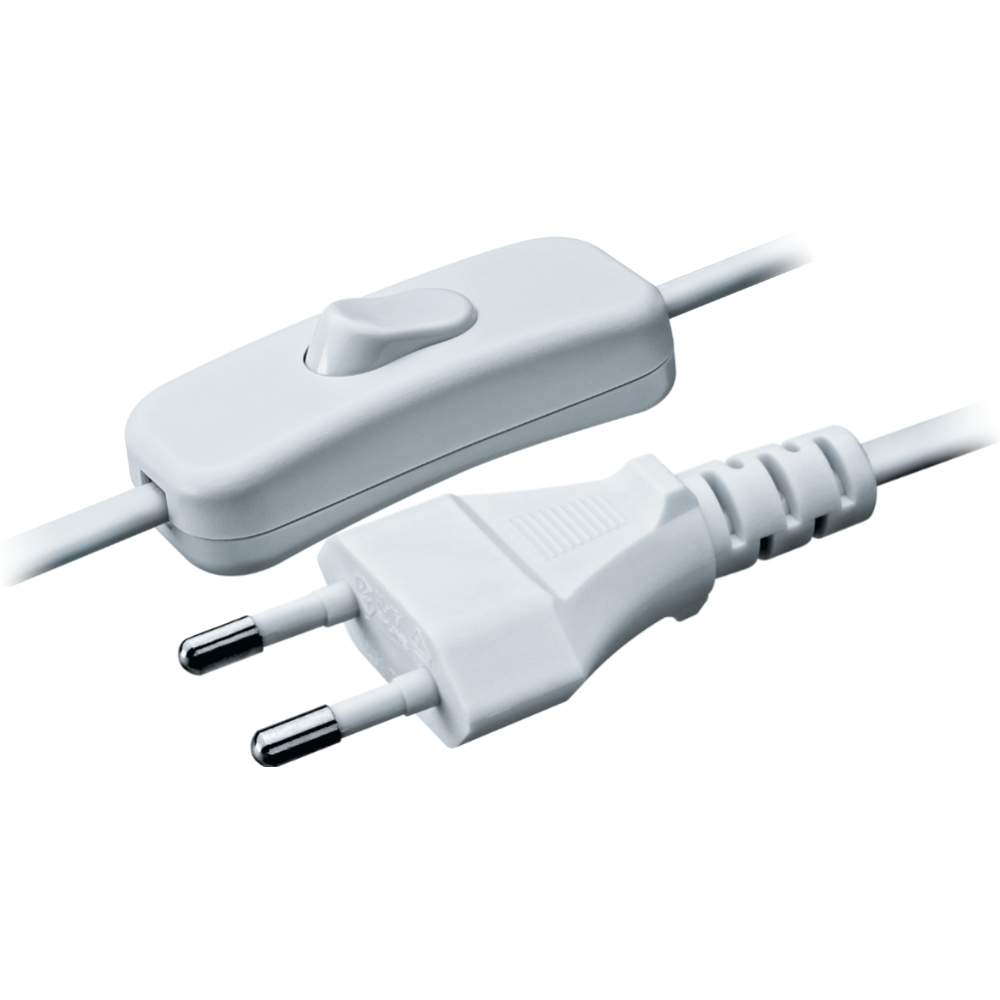 Шнур 61724 NPS-FS-170-2x0.5-WH  1,7м с выкл. бел. Navigator