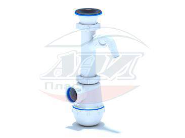 Сифон Ани Грот 1 1/2*40 с отводом стиральной машины  А1000