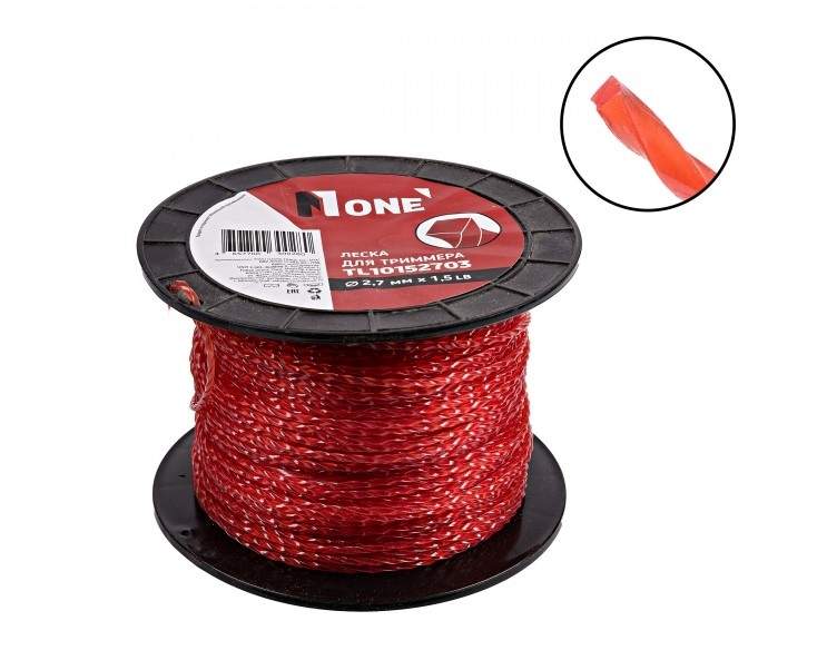 Леска NUMBER ONE TL10152702  1.5LB 2.7мм,0.68кг, крученный двухцветный ,137м