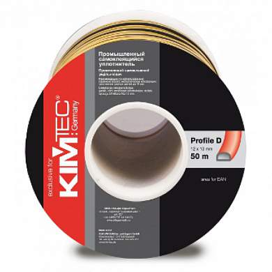 Уплотнитель Kimtek D-проф. двойн.10х12мм белый 50м 04-14-53