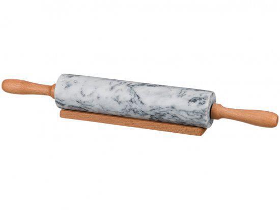 AGNESS Скалка 925-108 мрамор с дерев/ручками