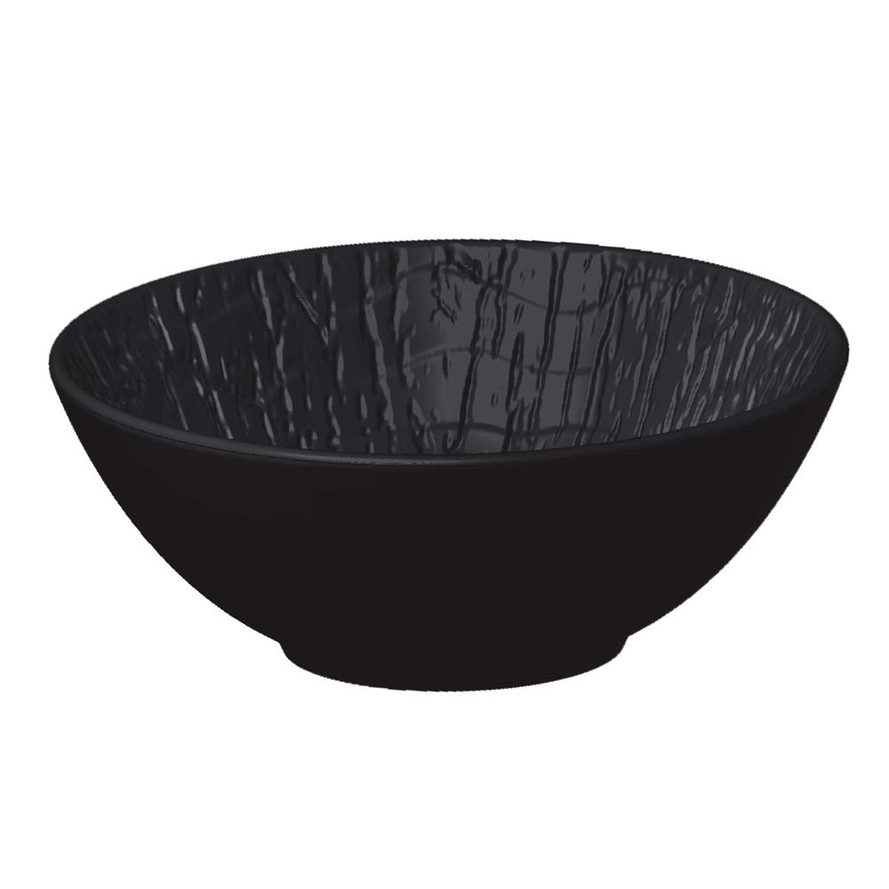 P.L. Proff Cuisine Black Raw Wood Салатник 81229879 500мл d-14,8см h-5,5см (24/4)