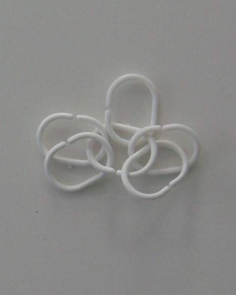 Кольца д/штор в ванную пласт.(14шт)  Санакс 75000