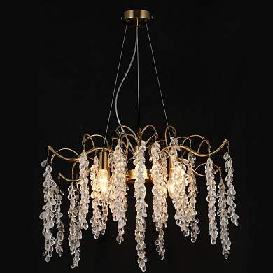 Люстра 40223/6/650 BRASS латунь/хрусталь 6х60W E14