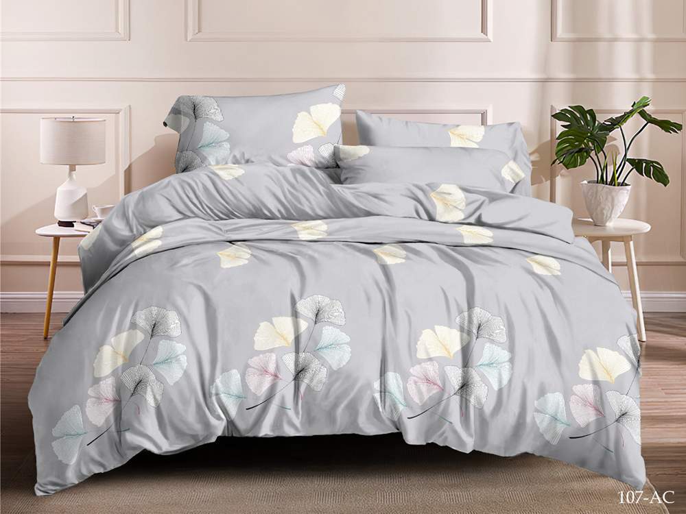 CLEO КПБ полисатин Art Color дуэт (50*70*2 70*70*2) 20% хлопок/40% вискоза/40% ПЭ 41/107-AC 