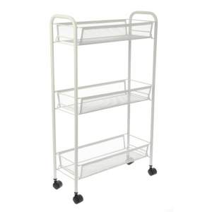 Полка/этаж. д/кухни,ван. МЕТАЛЛ 3-х яр. 44х17 h73,5 на колес. Ладья-1К  сетч.корз.  Э 321 М 316032
