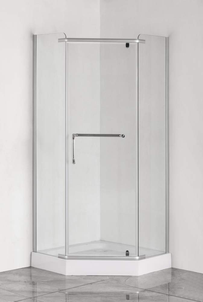Душевое ограждение Romano - Chrome  стекло 6мм 90х90 трапеция