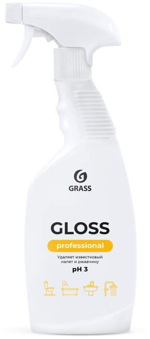 Средство чистящее  д/сан.узлов Grass Gloss Professional 0,6 мл. триггер (125533)