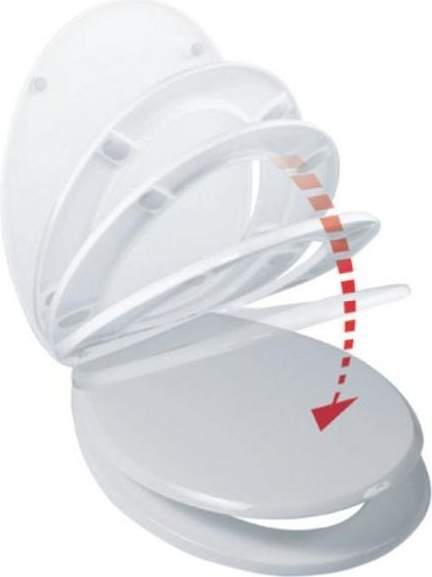 Сиденье д/унитаза Casual line плавное опускание, полипропилен 20718747