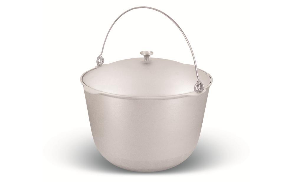 KUKMARA Котёл кп200 20л походный 38,5х26,5см литой аллюминий с ручкой с крышкой
