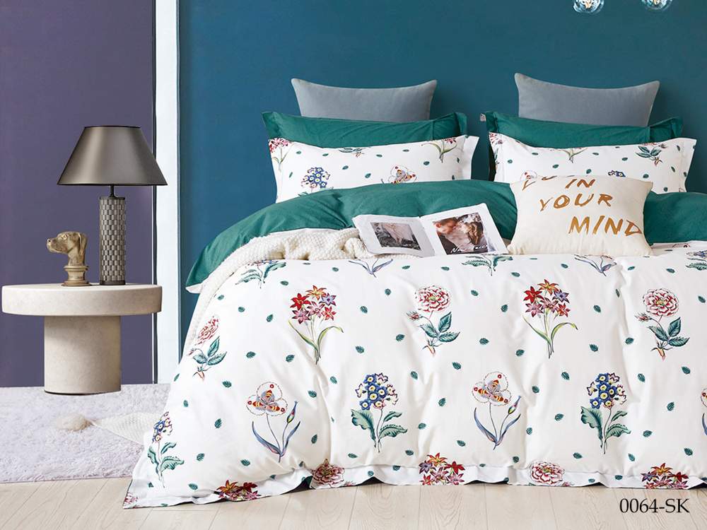 CLEO КПБ Satin de Luxe набивной дуэт (50*70, 70*70*2) 100% хлопок 41/0064-SK 