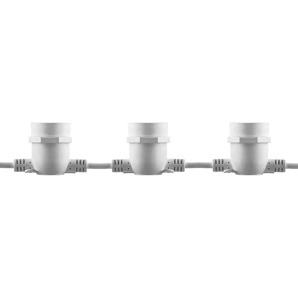 Гирлянда  CL50-8  230V 10патр. E27 белый, шаг 50см, IP 65, 8м+3м шнур 