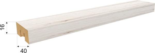 Интерьерная рейка МДФ Stella Бриона Дуб Санремо белый 16*40*2700 (уп.8шт)