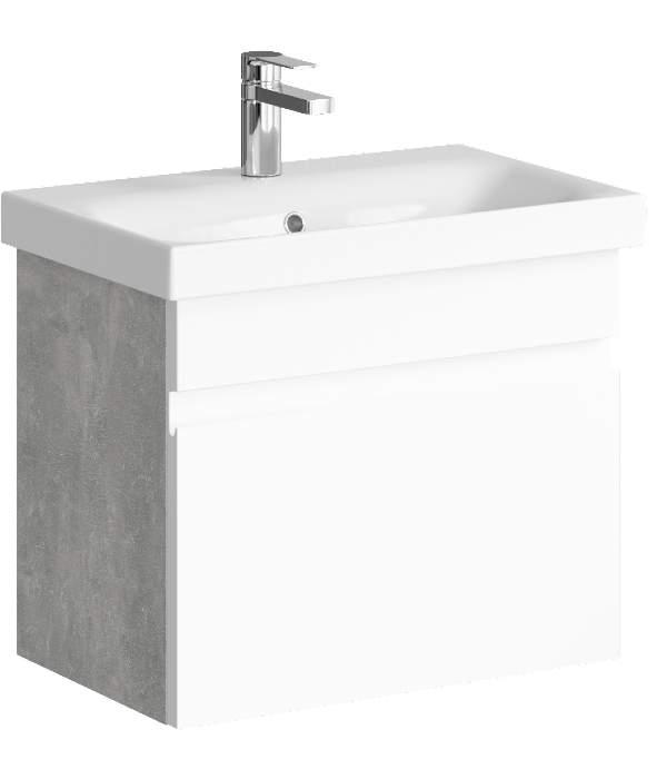 Тумба п/умыв. подвесн. Smart 60 Т6/BS  с рак Moduo 60 Slim бетон светлый SRT0106BS