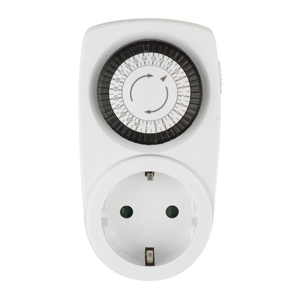 Таймер механ. с розеткой UST-M10 WHITE 220B/ 12/24ч. 3500Вт. UL-00003765