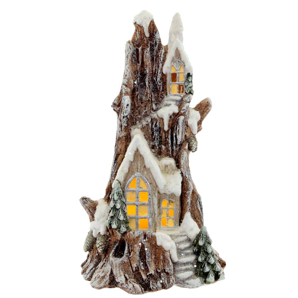 REMECO COLLECTION Изделие декоративное 701774 Домик с подсветкой (3хААА) 26х22х44см (магнезия) 