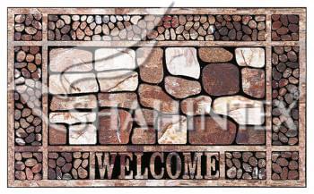 Коврик резиновый SHAHINTEX  флокир. 60*90  SH F022