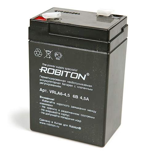 Аккум. Robiton 06V 4.5Ah  VRLA6-4.5/Security  14150