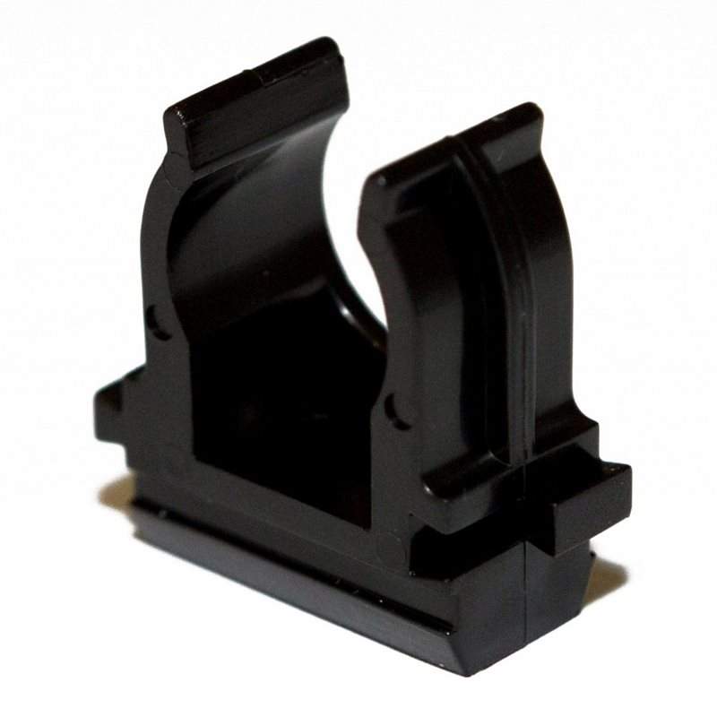 Держатель с защелкой, d25мм черный КР-Р