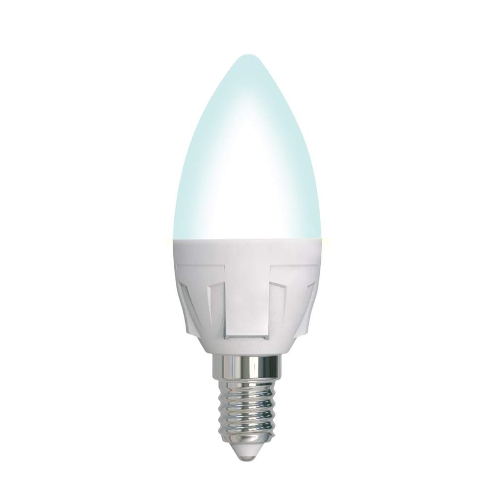 Лампа Uniel LED-C37 7W/4000K/E14/FR/DIM PLP01WH  свеча яркая бел. UL-00004294