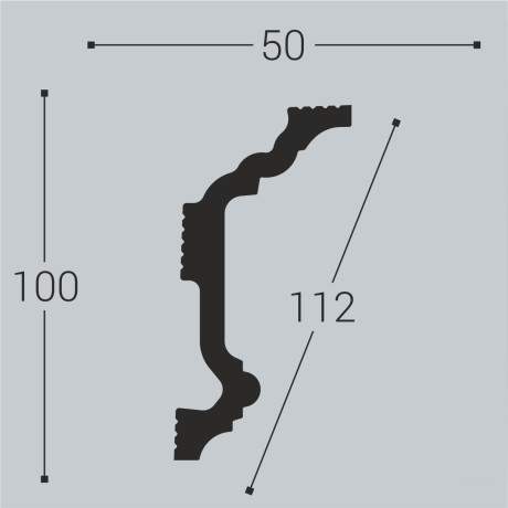 Карниз XPS BD К 4 (100*50)/10 