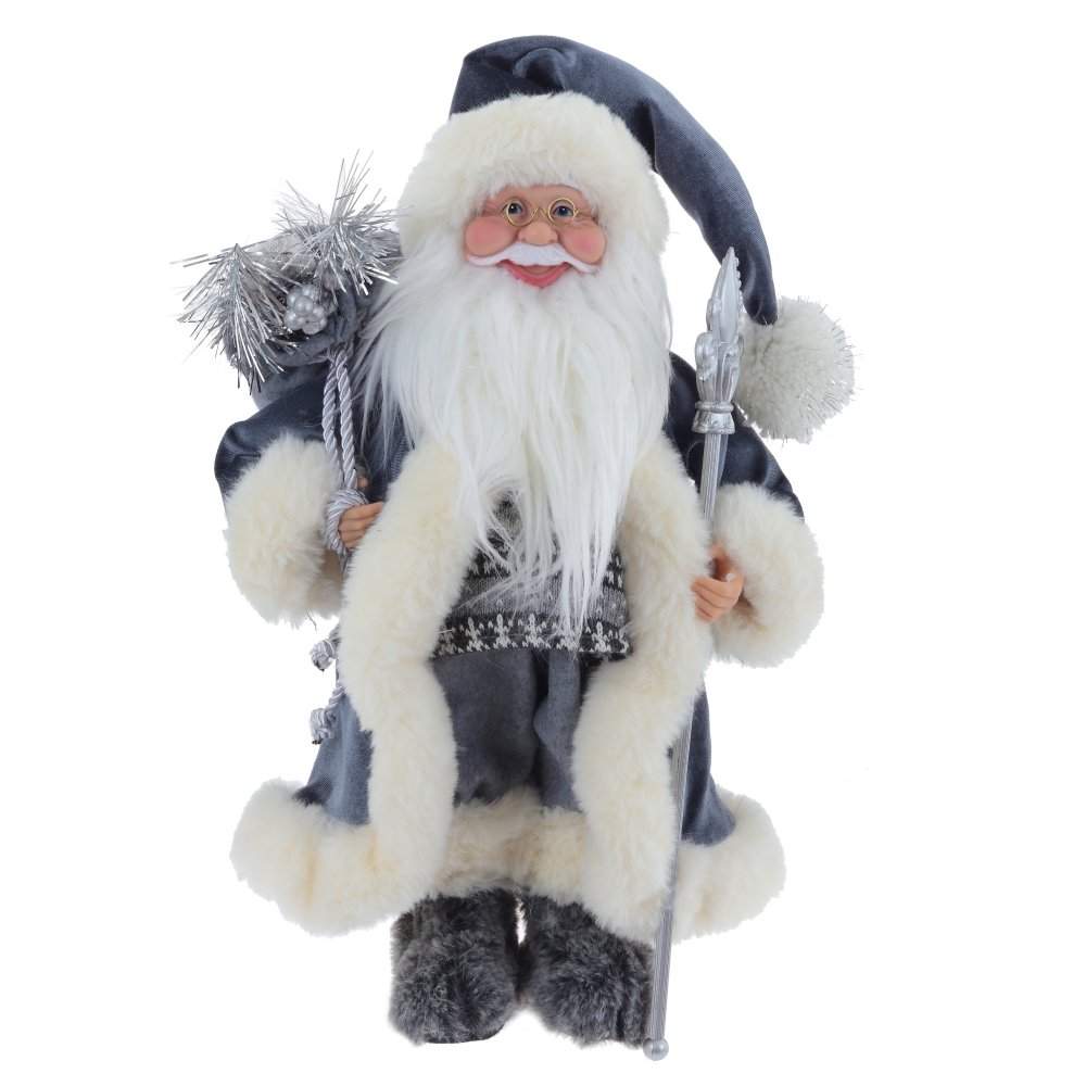 REMECO COLLECTION Дед Мороз 763905 синий/серебро 27х17х41/67см
