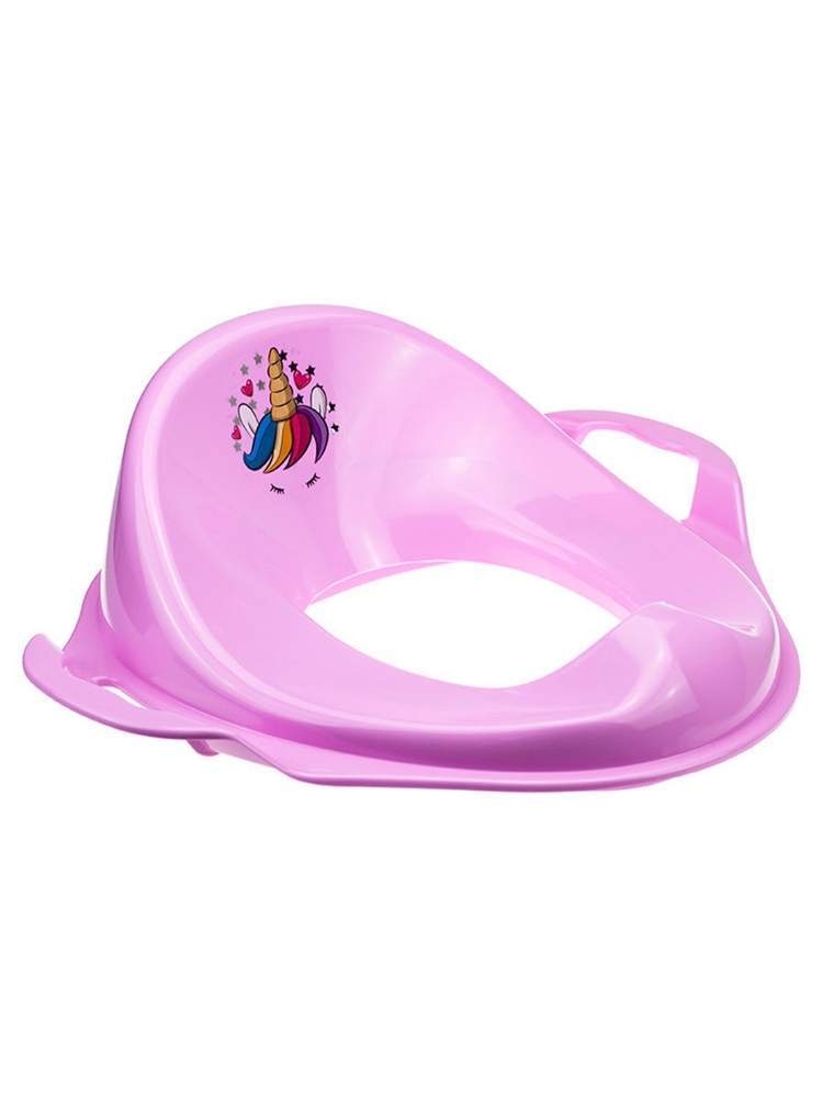 Сиденье-накладка д/унитаза детск. Единорог  розовый 41х36см  М2593/295066