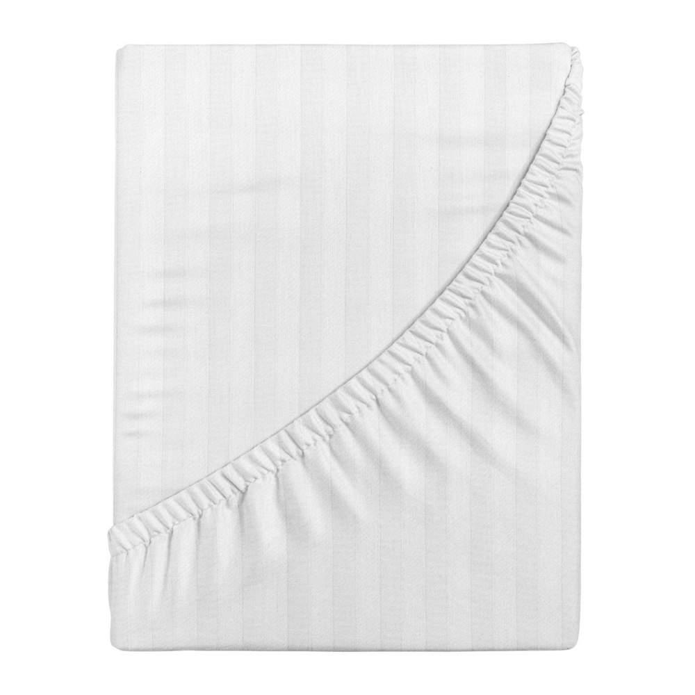 VEROSSA Stripe полоса 1*1 Простыня на резинке 180/200см (борт 30см) белая рис.00 ROYAL 784512