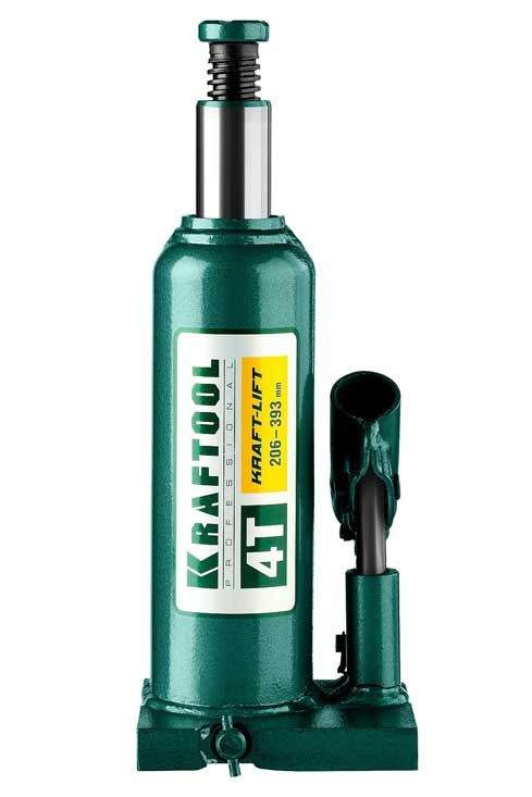 Домкрат  4т гидравлический бутылочный **Kraft-Lift сварной 206-393мм KRAFTOOL 43462-4_z01