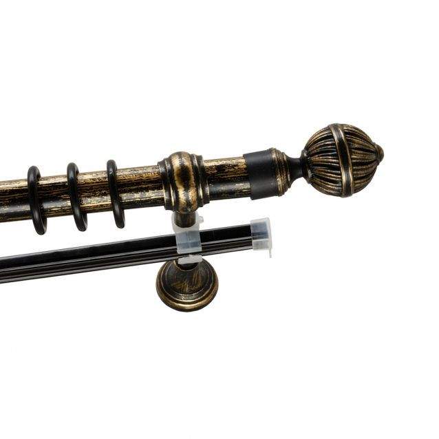 Карниз 28мм Prima м/п Черное золото 2,0