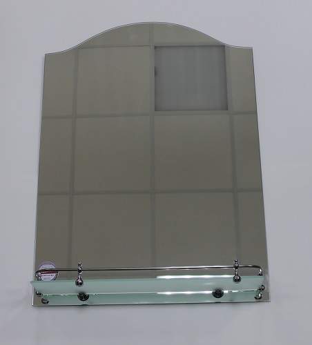 Зеркало  75х55см  46188в + полка 50см пластик.бортик.