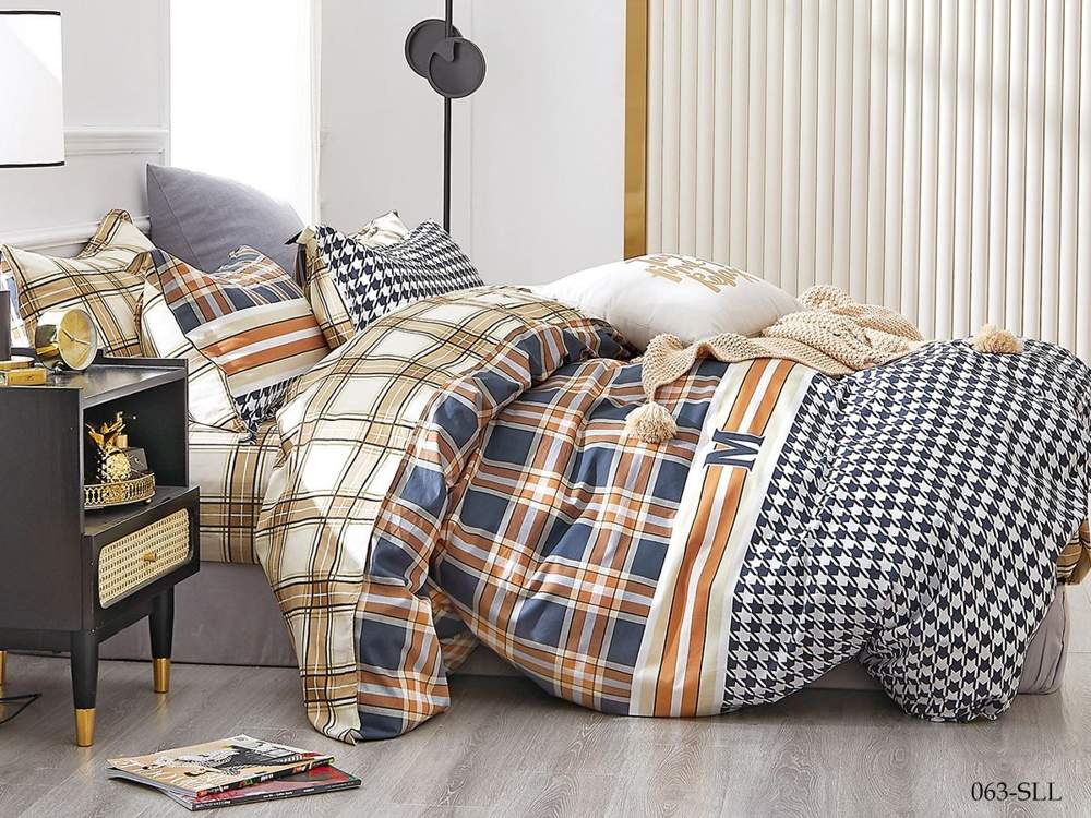 CLEO КПБ Satin Lux набивной евро (50х70-2шт)  32/063-SLL крафт коробка 